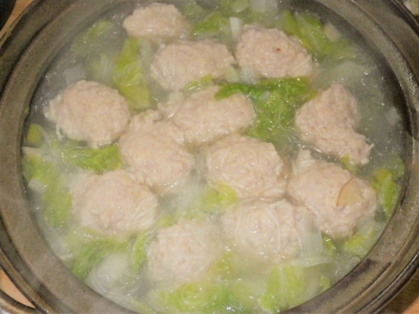 白菜と鶏団子のとろとろ煮"