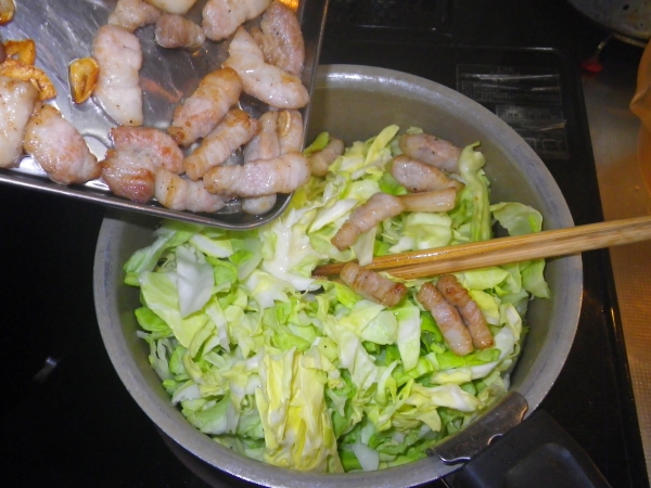 豚バラ肉の野菜炒め