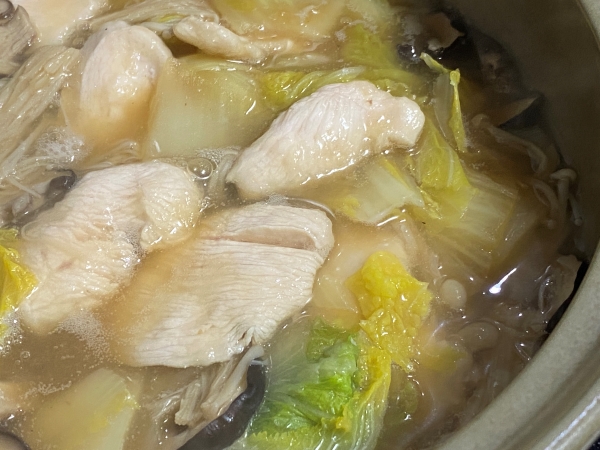 白菜と鶏むね肉のトロトロ鍋