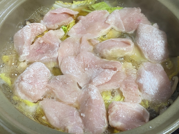 白菜と鶏むね肉のトロトロ鍋